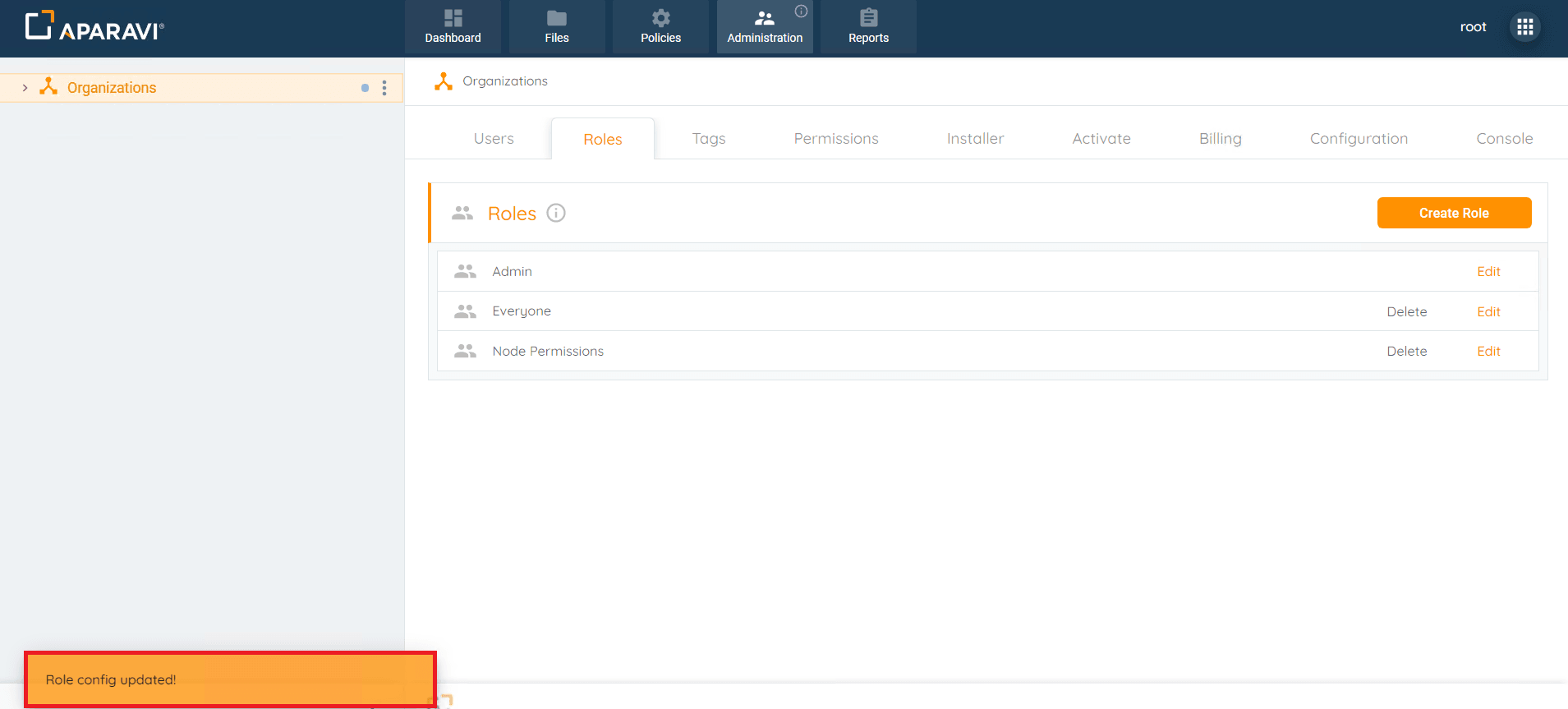 The newly edited Role's changes will now be applied to all users that are assigned the Role