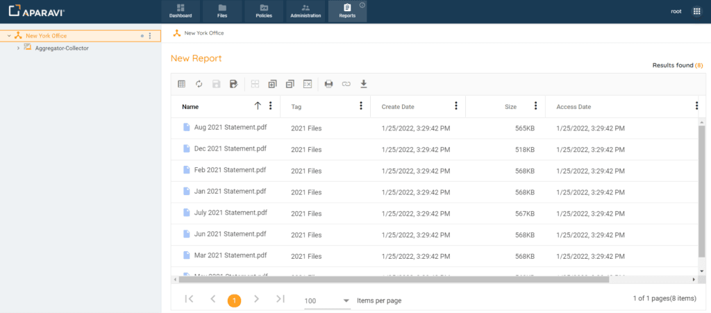 Reports Tab