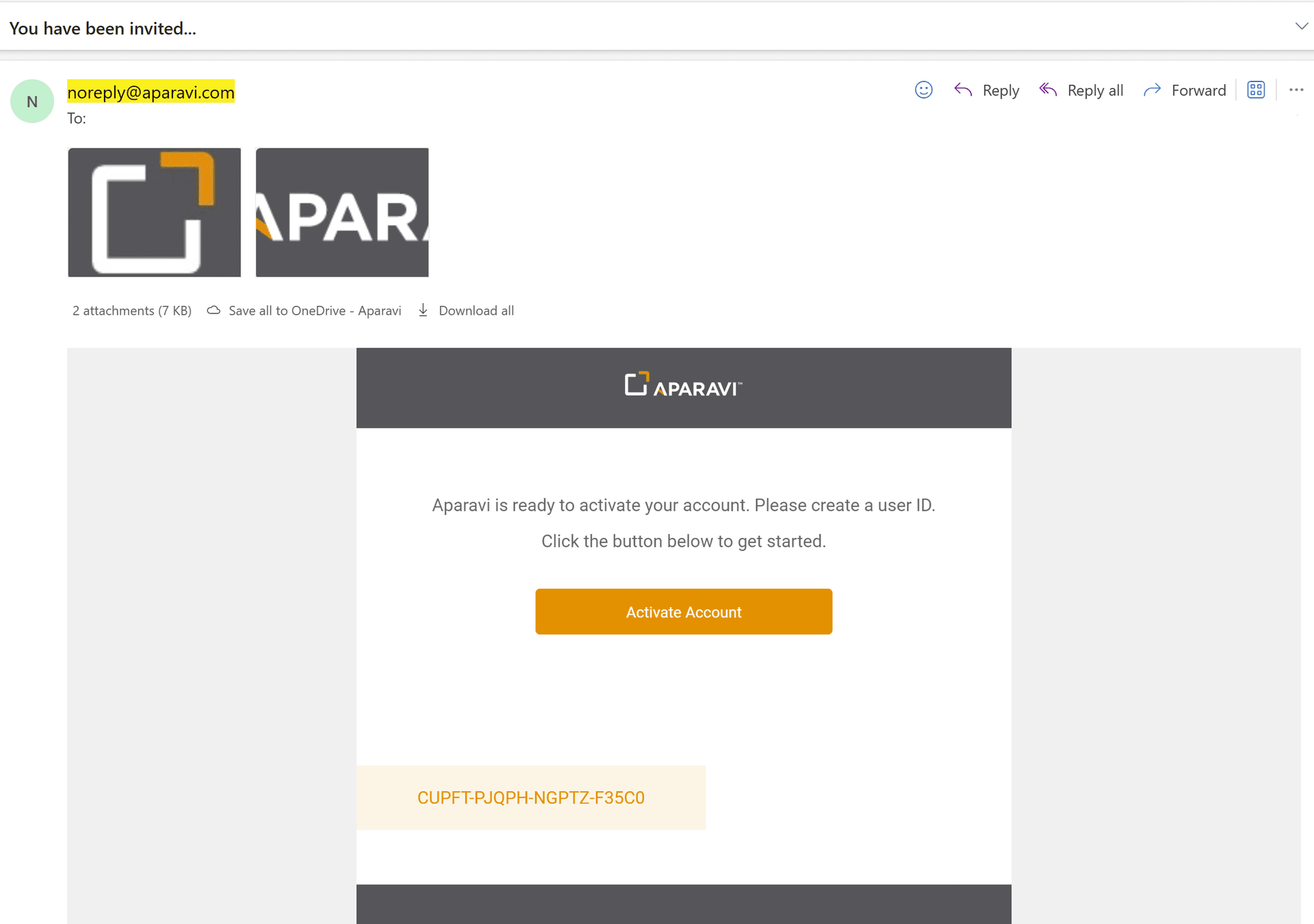 To access the Aparavi platform, an administrator will create your account. An email will be sent ...