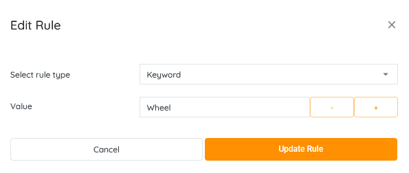 By dragging an AND operator over our KEYWORD rule, we can start to create more complex criteria. ...