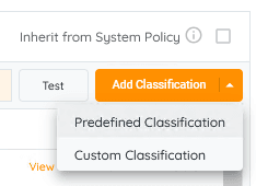 Selecting classification(s) you want to add