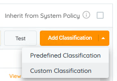 Start by clicking ADD CLASSIFICATION and then CUSTOM CLASSIFICATION