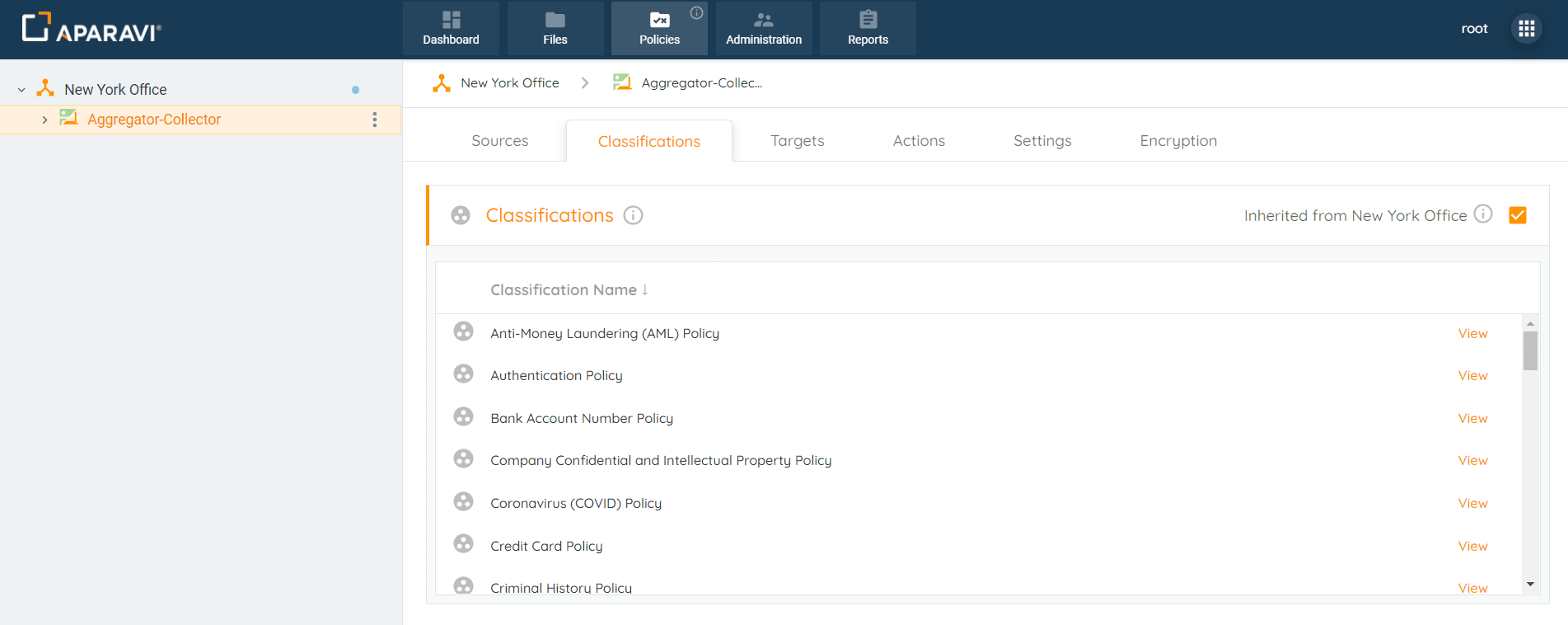 Checkbox next to the label "Inherit from Organization" to deselect it