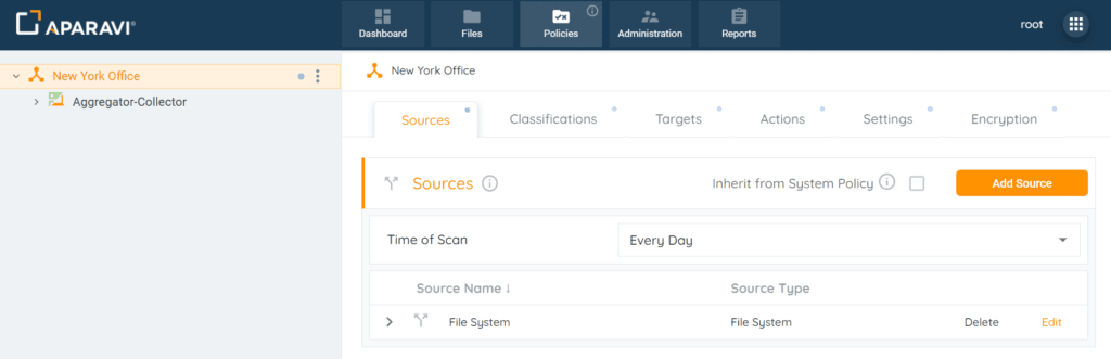 Inside the Edit Source pop-up box, edit the previously configured File System fields