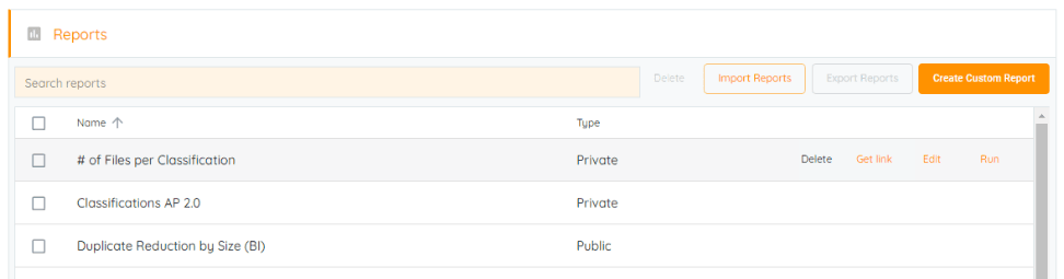 You'll be brought to your reports list
