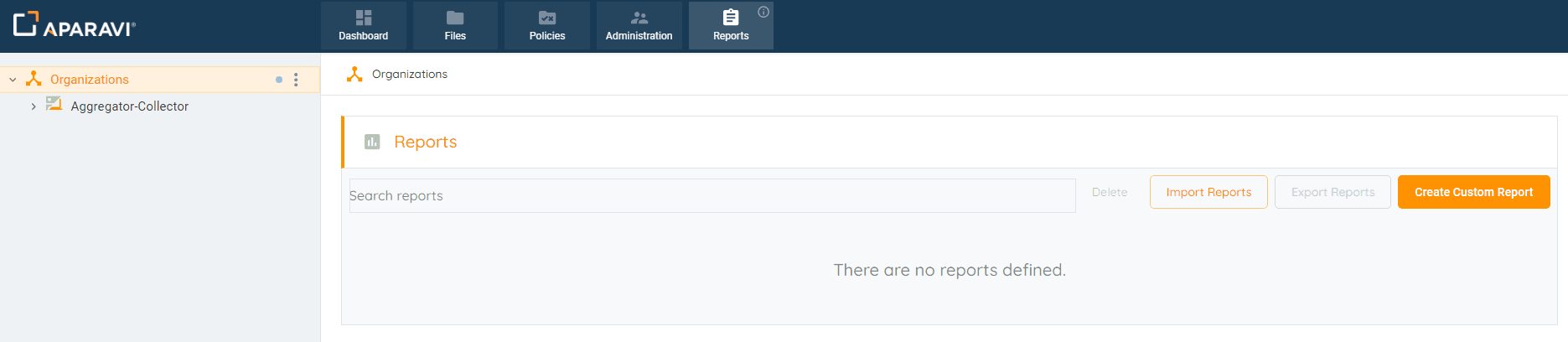 Import Reports button