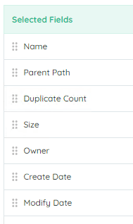 Replace PATH with PARENT PATH - This provides a better "data" column to sort by, if you want a "P...
