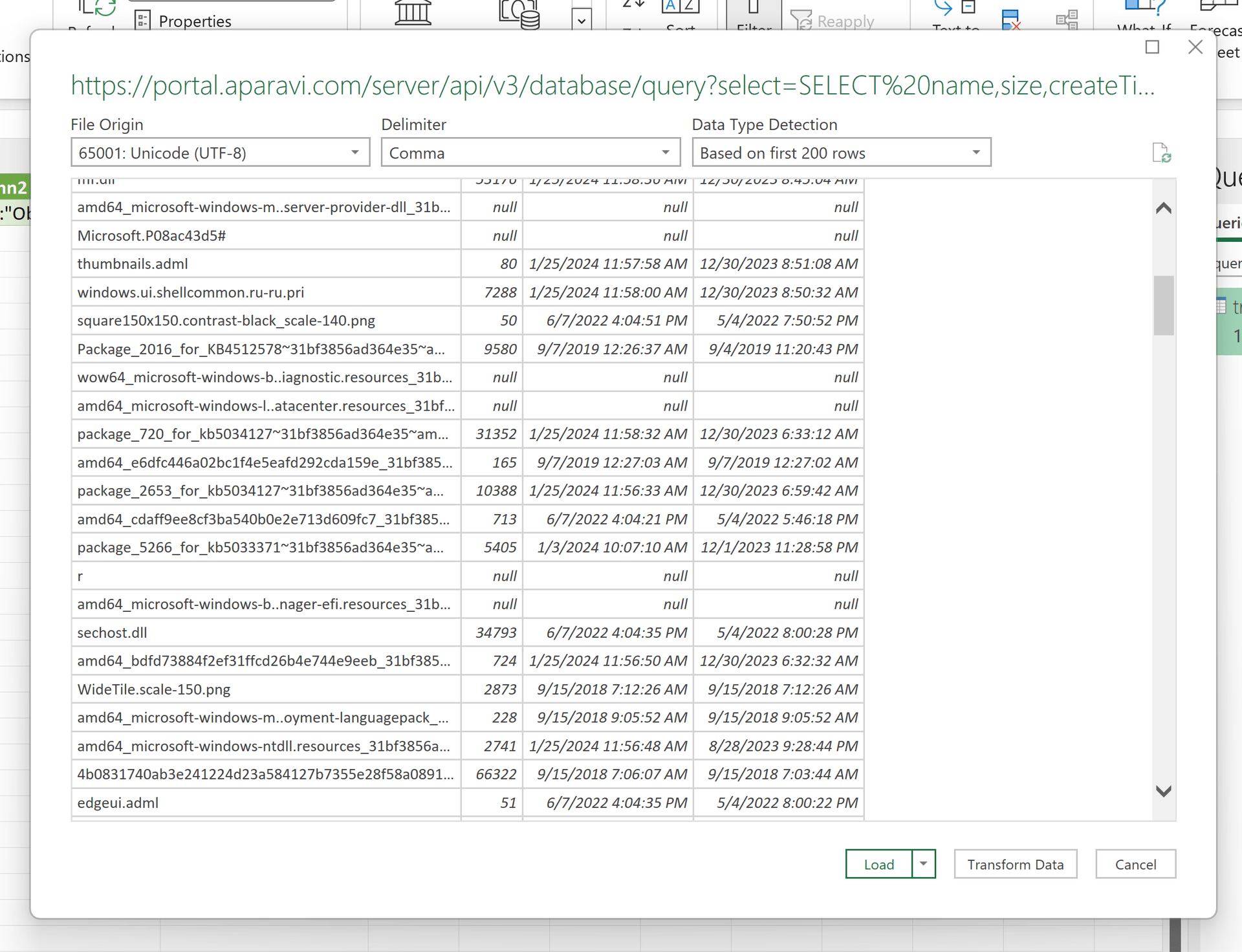 Microsoft Excel will produce another pop-up box,