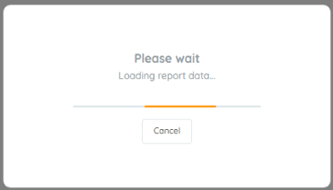 RUN and the Loading report data... screen will show