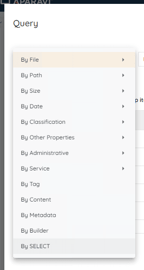 In the first drop down, (default value is By File) choose By SELECT