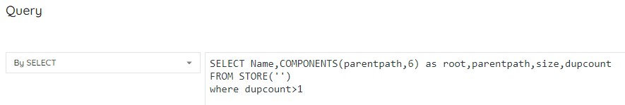 Go back and create a new report. When entering the filter choose BY SELECT