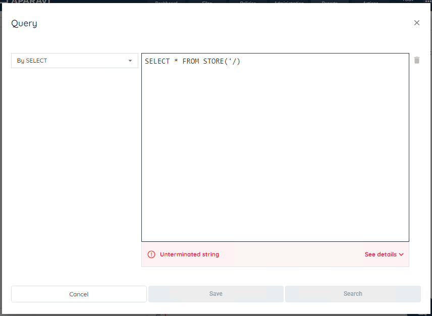 Entering your new query