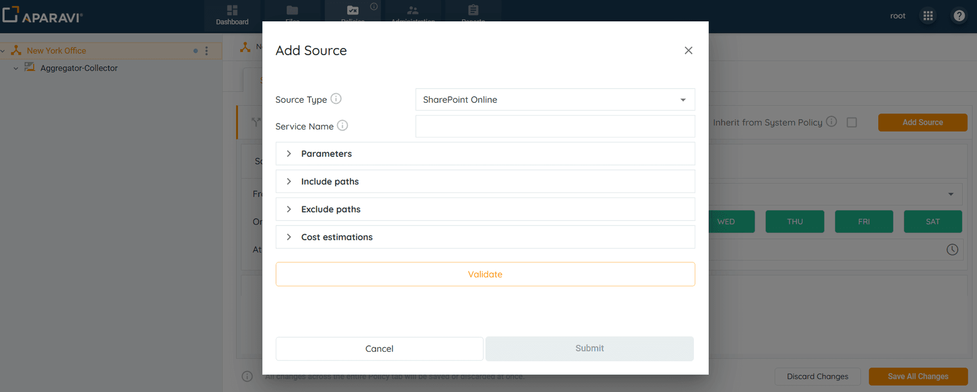 Overview: 3. Select SharePoint Online from the drop-down