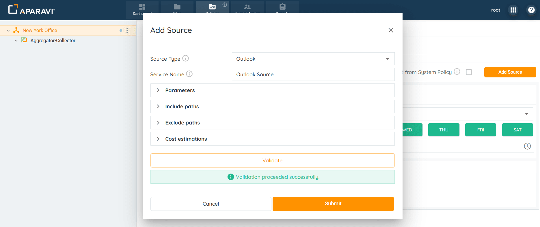 Once the Outlook settings have been validated, click OK