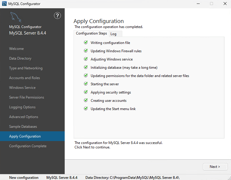 MySQL Server - Windows — Detailed Installation