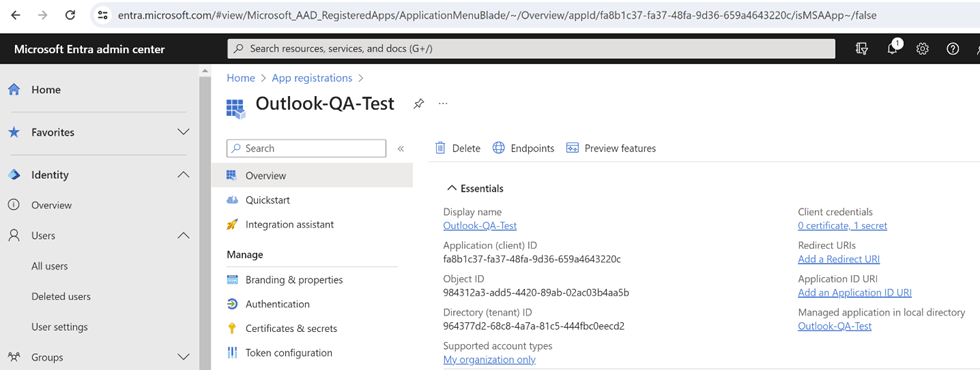 You can also see the Directory (tenant) Id or tenant ID here, which is a unique identifier assign...