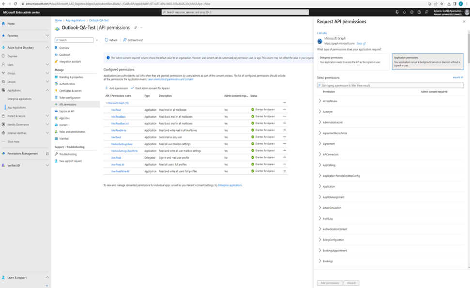 Selecting permissions according to your needs. if you need help, refer to the information