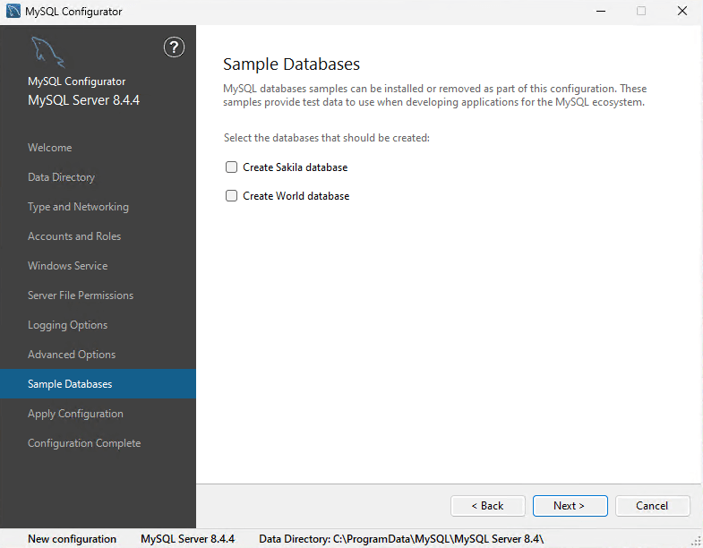 MySQL Server - Windows — Detailed Installation