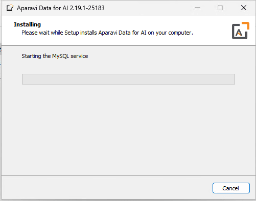 The installer will then download and configure MySQL