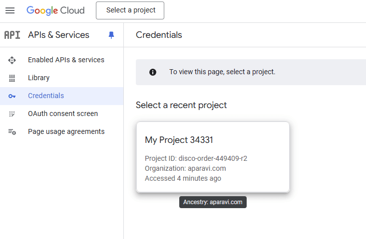 Create a Google Cloud Project: go to: https://developers.google.com/workspace/guides/create-project