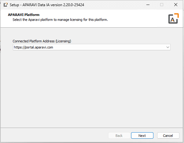 Where is the license found (generally Portal.Aparavi.com)