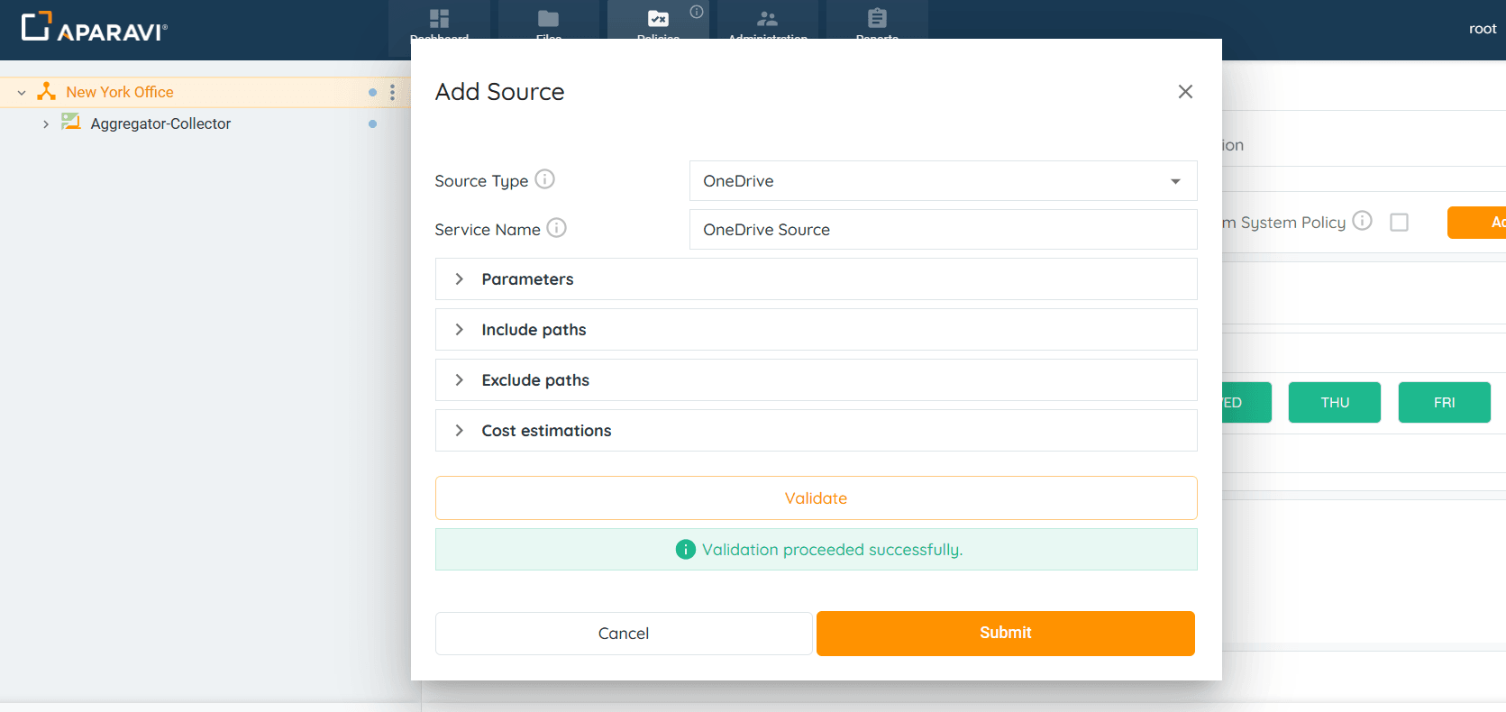 Overview: 6. Once the OneDrive settings have been validated, click OK