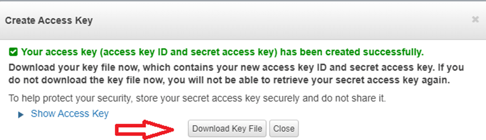 Target Service Options for use with AWS S3 Bucket: download your Access and Security Keys and use them as required to c...