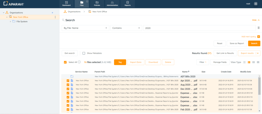 Bulk File Deletion: Located above the file results, the system offers a Select All checkbox. This...