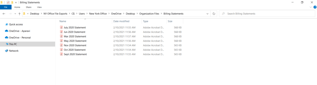 7. To view the exported files, check the location specified during the export process. The folde...
