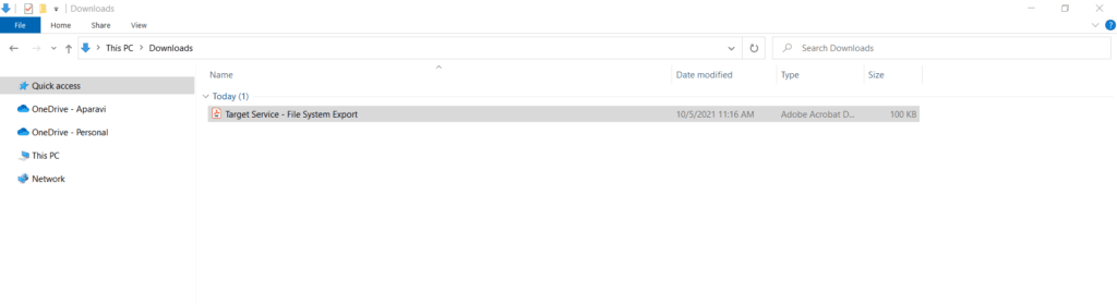 Purpose: 5. Search the local host computer's downloads folder, and double click on the exported file to o...
