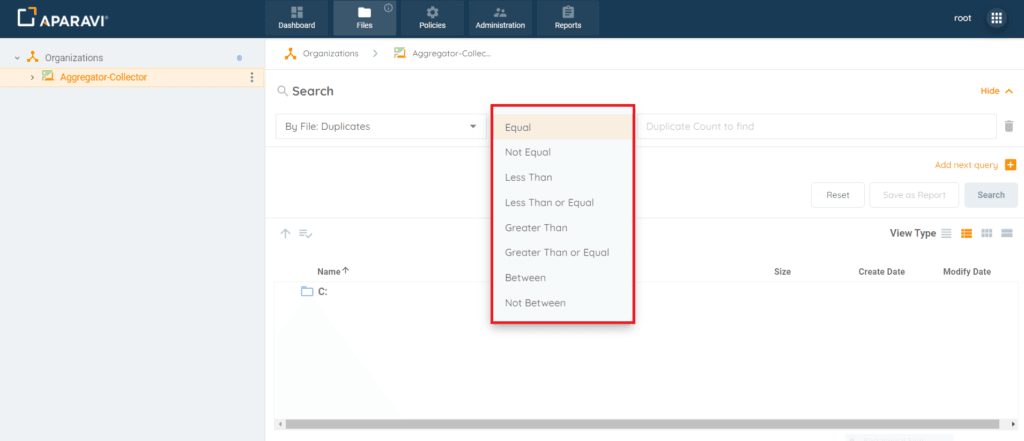 Operator — File Search By Duplicates