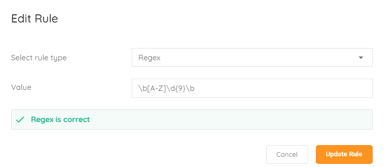 Regex rule